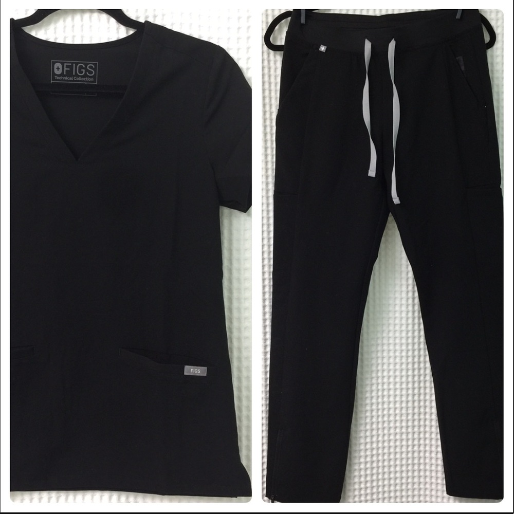 Figs Scrub Set- Black